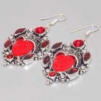 Gr 0875b boucles pendants oreilles bouddha grenat mozambique achat vente bijou argent 925