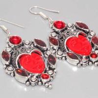 Gr 0875c boucles pendants oreilles bouddha grenat mozambique achat vente bijou argent 925