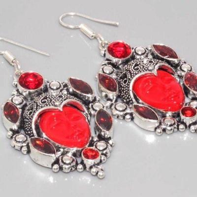 Gr 0875c boucles pendants oreilles bouddha grenat mozambique achat vente bijou argent 925