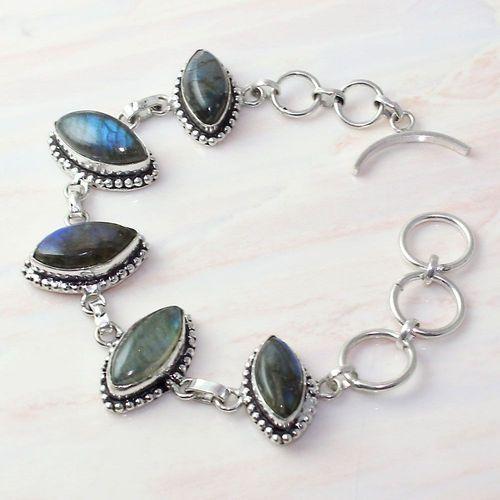 Lb 0102 bracelet labradorite 19 gr achat vente bijou argent 925 2