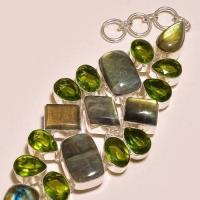 Lb 0106 bracelet labradorite peridot achat vente bijou argent 925 2