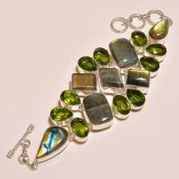 Lb 0106 bracelet labradorite peridot achat vente bijou argent 925 4