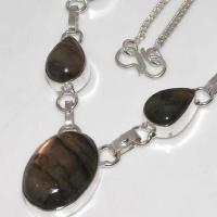 Lb 0579b collier parure labradorite achat vente plq argent 925