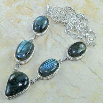 Lb 0612c collier parure sautoir labradorite achat vente argent 925