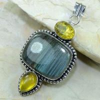 Lb 0617b pendant pendentif labradorite citrine achat vente bijou argent 925