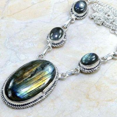 Lb 0632b collier parure sautoir labradorite achat vente argent 925