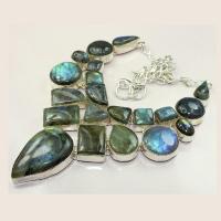 Lb 0648a collier parure sautoir labradorite achat vente argent 925