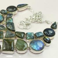 Lb 0648c collier parure sautoir labradorite achat vente argent 925