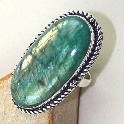 Lb 0659c bague chevaliere t59 labradorite verte achat vente bijou argent 925