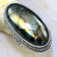 Lb 0664b bague chevaliere t57 labradorite achat vente bijou argent 925