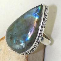 Lb 0665c bague chevaliere t57 labradorite achat vente bijou argent 925