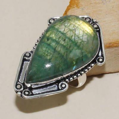 Lb 0668a bague chevaliere t61 labradorite verte achat vente bijou argent 925