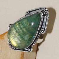 Lb 0668c bague chevaliere t61 labradorite verte achat vente bijou argent 925