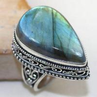 Lb 0670b bague chevaliere t57 labradorite verte achat vente bijou argent 925