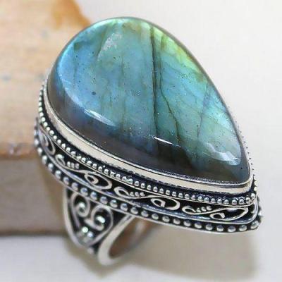 Lb 0670a bague chevaliere t57 labradorite verte achat vente bijou argent 925