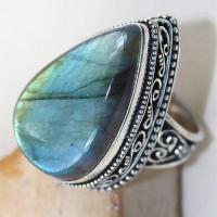 Lb 0670c bague chevaliere t57 labradorite verte achat vente bijou argent 925