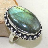 Lb 0687b bague chevaliere t57 labradorite verte achat vente bijou argent 925