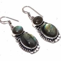 Lb 0764a boucles pendant oreilles labradorite 15gr paire achat vente bijou argent 925