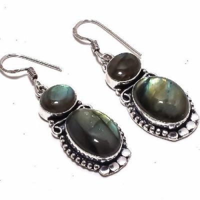 Lb 0764c boucles pendant oreilles labradorite 15gr paire achat vente bijou argent 925