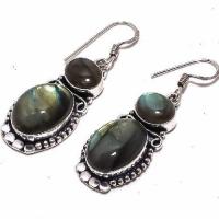 Lb 0764b boucles pendant oreilles labradorite 15gr paire achat vente bijou argent 925