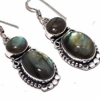 Lb 0764c boucles pendant oreilles labradorite 15gr paire achat vente bijou argent 925