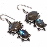 Lb 0765a boucles pendant oreilles labradorite 14gr paire achat vente bijou argent 925