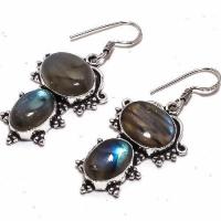 Lb 0765b boucles pendant oreilles labradorite 14gr paire achat vente bijou argent 925