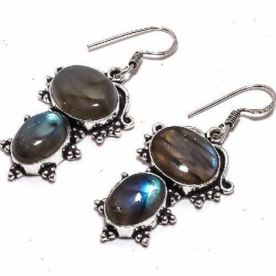 Lb 0765c boucles pendant oreilles labradorite 14gr paire achat vente bijou argent 925