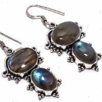 Lb 0765c boucles pendant oreilles labradorite 14gr paire achat vente bijou argent 925