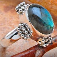 Lb 0782a bague chevaliere t58 labradorite 7gr 10x15mm achat vente bijou argent 925