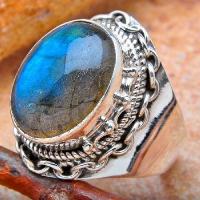 Lb 0783b bague chevaliere t57 labradorite 8gr 12x16mm achat vente bijou argent 925