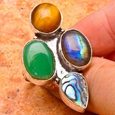 Lb 0788b bague chevaliere t55 labradorite 10gr 10x15mm achat vente bijou argent 925