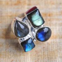 Lb 0790c bague chevaliere t57 labradorite 10gr 8x12mm achat vente bijou argent 925