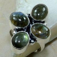 Lb 0792a bague chevaliere t59 labradorite 9gr 8x10mm achat vente bijou argent 925