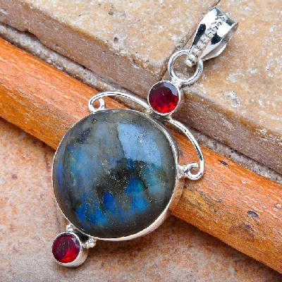 Lb 0794a pendentif pendant labradorite 24x50mm 10gr achat vente bijou argent 925