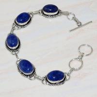 Lpc 032 bracelet lapis lazuli topaze egyptien bijou argent 925 1