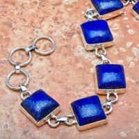Lpc 034 bracelet lapis lazuli 32gr 14x14mm argent 3