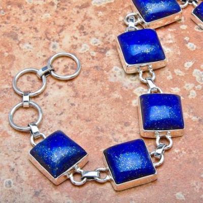 Lpc 034 bracelet lapis lazuli 32gr 14x14mm argent 3