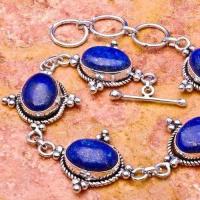 Lpc 036 braceletlapis lazuli bijou argent 925 10x15mm argent 2 