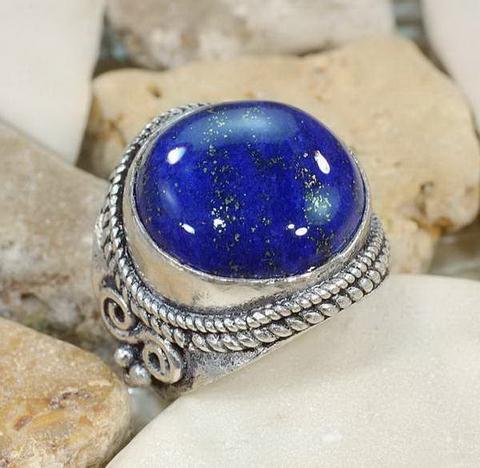 Lpc 105 bague ethnique lapis lazuli t55 16mm argent 2