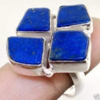 Lpc 120 bague tibetaine lapis lazuli t56 15x10mm argent 1 