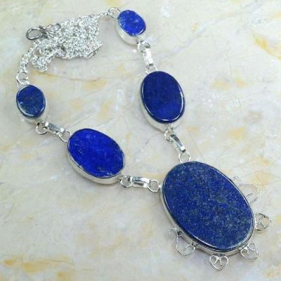Lpc 147a collier parure sautoir lapis lazuli achat vente bijou argent 925