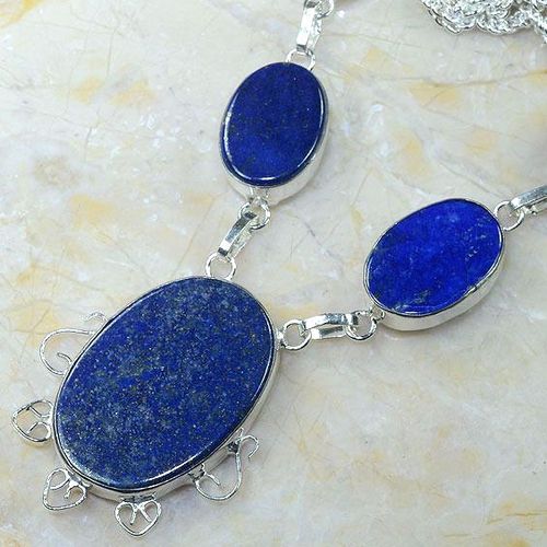 Lpc 147b collier parure sautoir lapis lazuli achat vente bijou argent 925