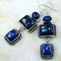 Lpc 150b boucles pendants oreilles lapis lazuli ethnique afghanistan achat vente bijou argent 925