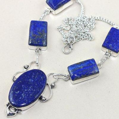 Lpc 157a collier parure sautoir lapis lazuli ethnique afghanistan achat vente bijou argent 925