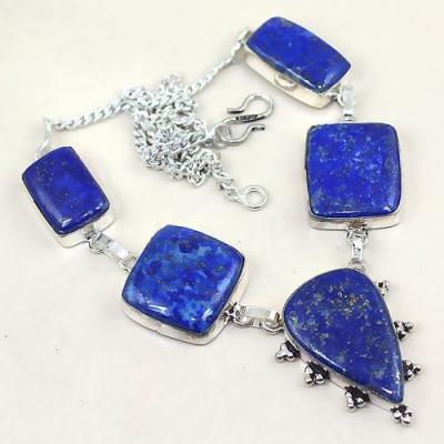 Lpc 159a collier parure sautoir lapis lazuli ethnique afghanistan achat vente bijou argent 925