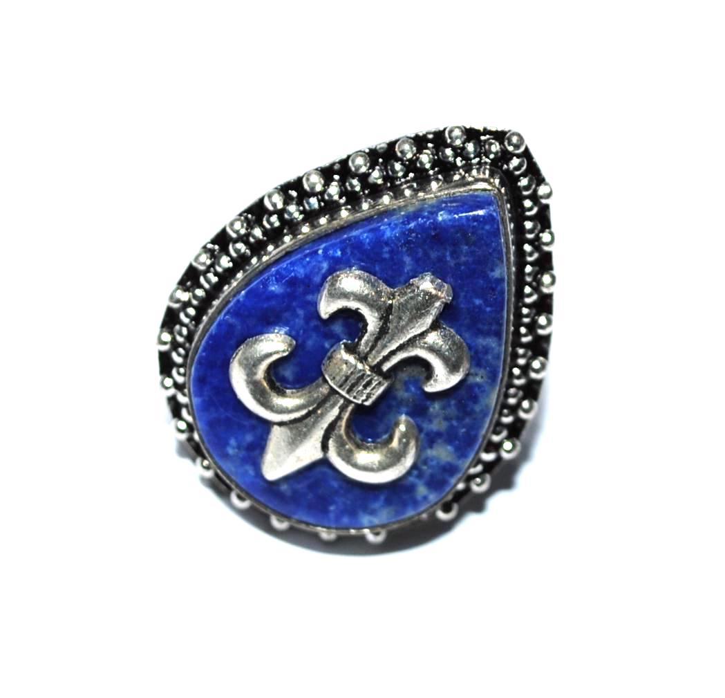 Lpc 160 bague royale lapis lazuli t59 13gr argent 1