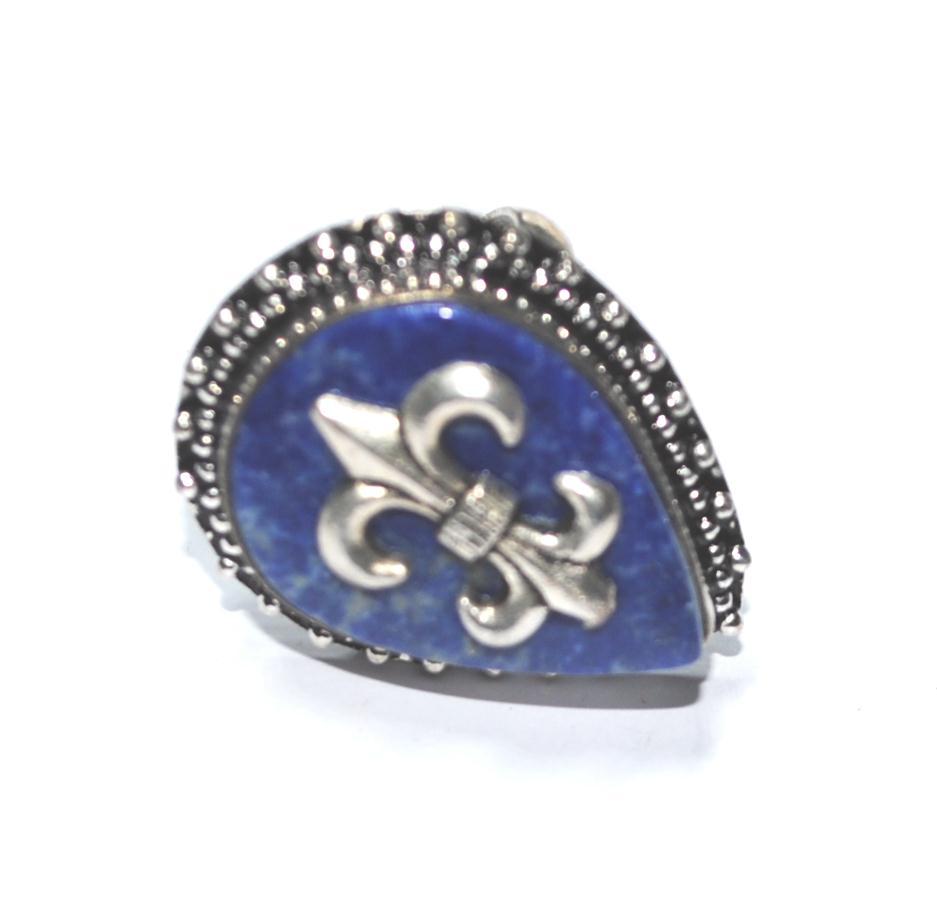 Lpc 160 bague royale lapis lazuli t59 13gr argent 3