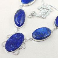 Lpc 166b collier parure sautoir lapis lazuli ethnique afghanistan achat vente bijou argent 925