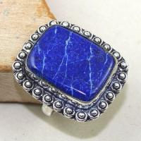 Lpc 172b bague t60 lapis lazuli bijou ethnique afghanistan afghan argent 925 achat vente